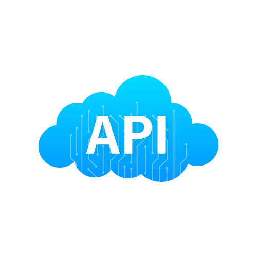 An image of a cloud with API in it