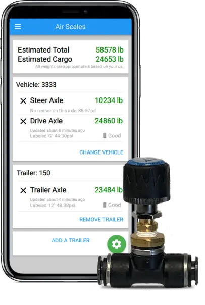 BIT Truck scale app showing how to get gross and axle weights of trucks
